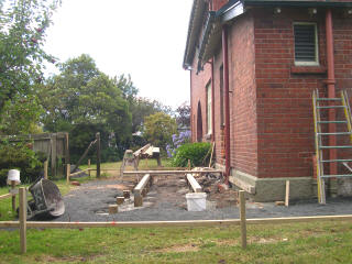 The extent of the deck-to-be The extent of the deck-to-be